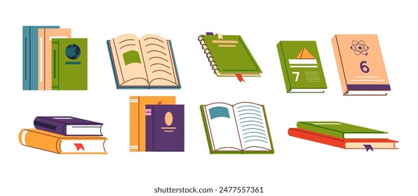 Book Collection Vector Set illustration