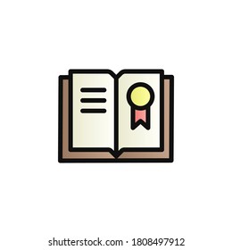 Book color gradient vector icon