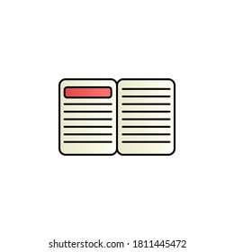 Book color gradient vector icon