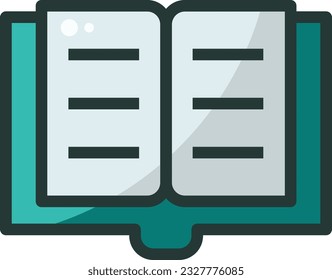 Book Color Line Icon - Single Icon, Vector