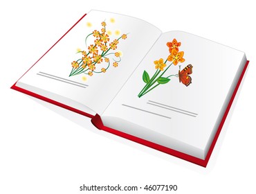 The book with color pictures. Vector illustration