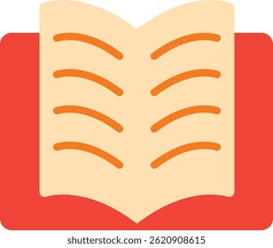 Design de ícone de vetor de cor de livro