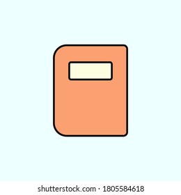 book color vector icon, vector illustration