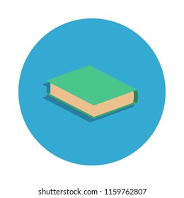 book colored in blue badge icon. Element of school icon for mobile concept and web apps. Detailed book icon can be used for web and mobile