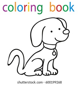 book coloring cartoon dog character