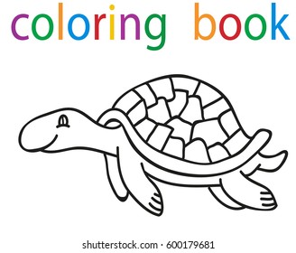 book coloring cartoon turtle