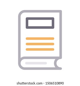 book colour line vector icon