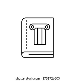 , icono de columna. Línea simple, contorno vectorial elementos de arqueología para ui y ux, sitio web o aplicación móvil