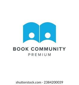 book community logo vector icon illustration