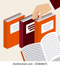 book concept design, vector illustration eps10 graphic 