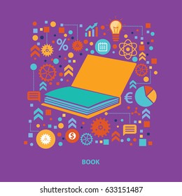 Book concept design,clean vector