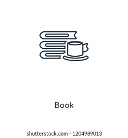 Book concept line icon. Linear Book concept outline symbol design. This simple element illustration can be used for web and mobile UI/UX.