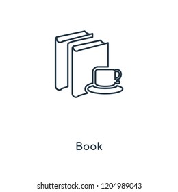 Book concept line icon. Linear Book concept outline symbol design. This simple element illustration can be used for web and mobile UI/UX.