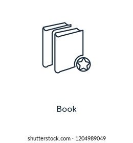Book concept line icon. Linear Book concept outline symbol design. This simple element illustration can be used for web and mobile UI/UX.