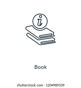 Book concept line icon. Linear Book concept outline symbol design. This simple element illustration can be used for web and mobile UI/UX.