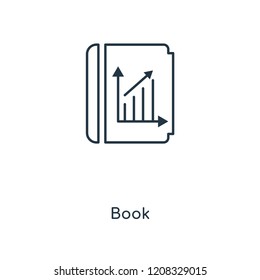 Book concept line icon. Linear Book concept outline symbol design. This simple element illustration can be used for web and mobile UI/UX.