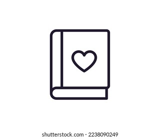 Book concept. Single premium editable stroke pictogram perfect for logos, mobile apps, online shops and web sites. Vector symbol isolated on white background. 