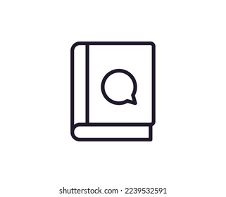 Book concept. Single premium editable stroke pictogram perfect for logos, mobile apps, online shops and web sites. Vector symbol isolated on white background. 