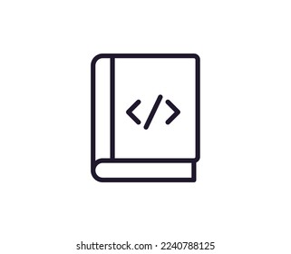Book concept. Single premium editable stroke pictogram perfect for logos, mobile apps, online shops and web sites. Vector symbol isolated on white background. 