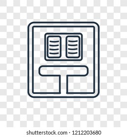 Book concept vector linear icon isolated on transparent background, Book concept transparency concept in outline style