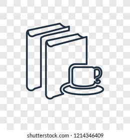 Book concept vector linear icon isolated on transparent background, Book concept transparency concept in outline style