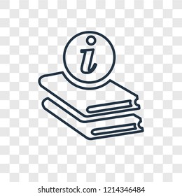 Book concept vector linear icon isolated on transparent background, Book concept transparency concept in outline style