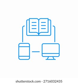 vetor de sinal de ícone de dispositivos conectados do livro