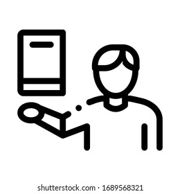 vector de icono del consultor de libros. signo del consultor de libros. ilustración de símbolo de contorno aislado