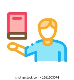 book consultant icon vector. book consultant sign. color symbol illustration