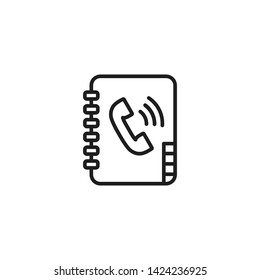 Book Contact Icon and Logo Vector