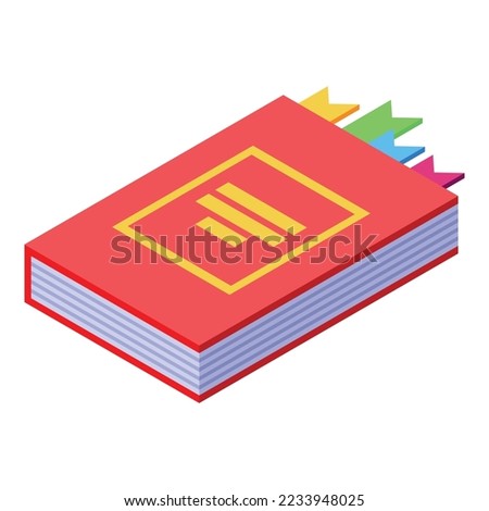 Book content icon isometric vector. Social media. Digital design