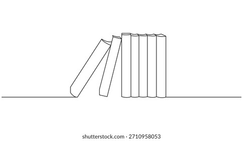 Libro Continuo una línea de arte de dibujo de vuelta al concepto de la escuela,1