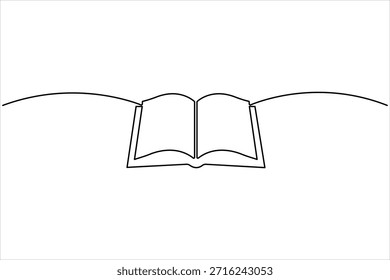Libro continuo de una línea de diseño de minimalismo de arte