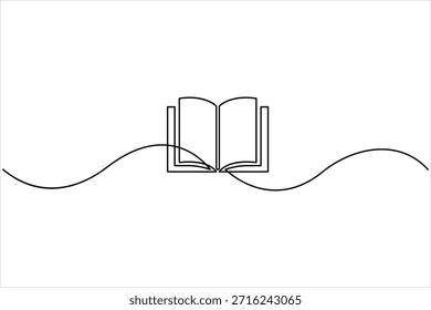 Libro continuo de una línea de diseño de minimalismo de arte
