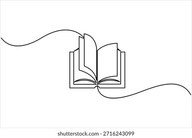 Libro continuo de una línea de diseño de minimalismo de arte