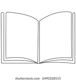 Vektorillustration der durchgehenden Umrisszeichnung mit einer Linie buchen

