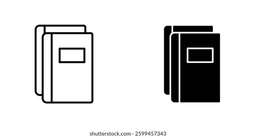 Book copy flat simple vector icons illustration set.