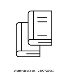 Book copy icon isolated. simple vector icon on white background