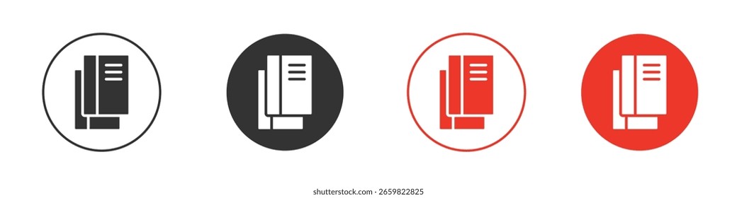 Ícone de cópia de livro para logotipo, símbolo de sinal de vetor para design