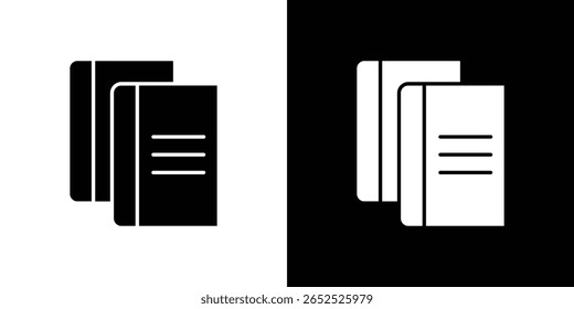 Book copy icon symbol collection. Flat vector stock illustration.