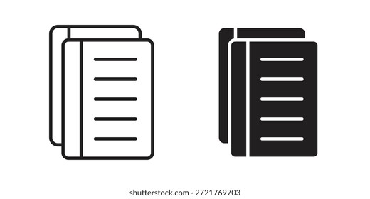 Icono de copia de libro para su diseño de Sitio web, logotipo, App, interfaz de usuario. EPS10