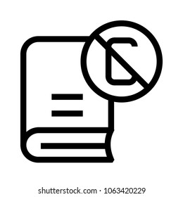 Book copyright ban Vector Icon