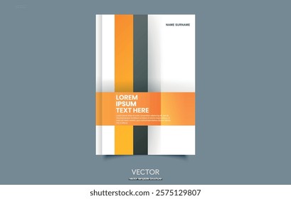 Book cover. Abstract colors stripes arrangement geometric minimalism poster pattern background. Vector