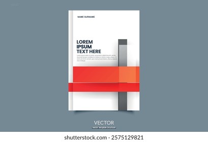 Book cover. Abstract colors stripes arrangement geometric minimalism poster pattern background. Vector