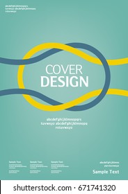 Book cover, Annual report design layout. Brochure, catalog. Business vector template. Simple pattern. Flyer promotion. magazine, Presentation cover. Abstract Vector illustration. rope. knot.