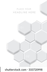 Portada del libro/ Diseño de fondo/ Gráficos/ Página Diseño/ Contenido/ Diseño geométrico en blanco
