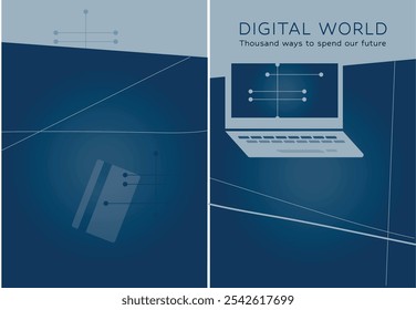 Capa do livro, faixa, painel ou folheto informativo para eventos digitais