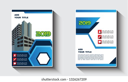Book cover blue color, Business abstract vector template. Brochure design, cover modern layout, annual report, poster.