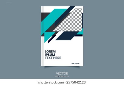 Book cover brochure designs in geometric style. Vector graphics.