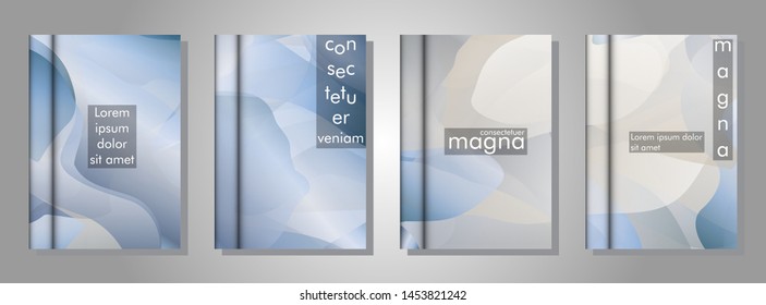 book cover collection with a wavy background. suitable for anything. vector illustration of eps 10
